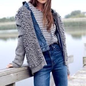 Madewell Fringe Loop Cardigan Sweater w/ Zip